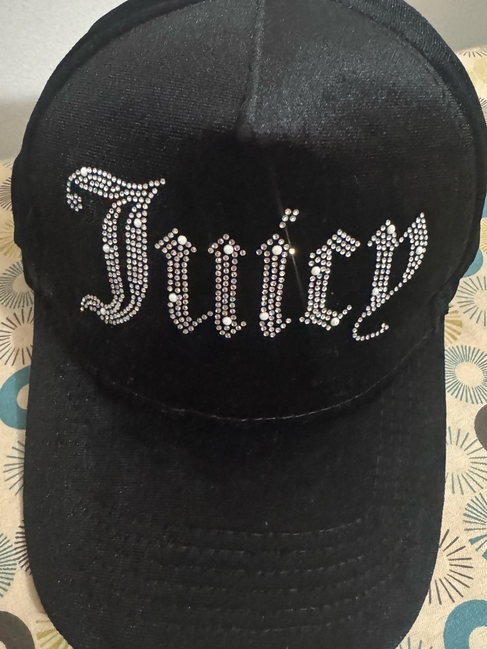 Juicy Couture Black Cap with Pink Logo Trim
